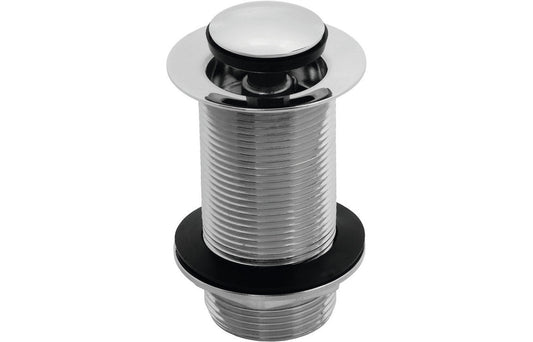 Unslotted Click Clack Round Basin Waste Chrome - bathandtile