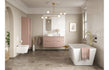 Valente 350mm Wall Hung 1 Door Tall Unit - Matt Antique Rose - bathandtile