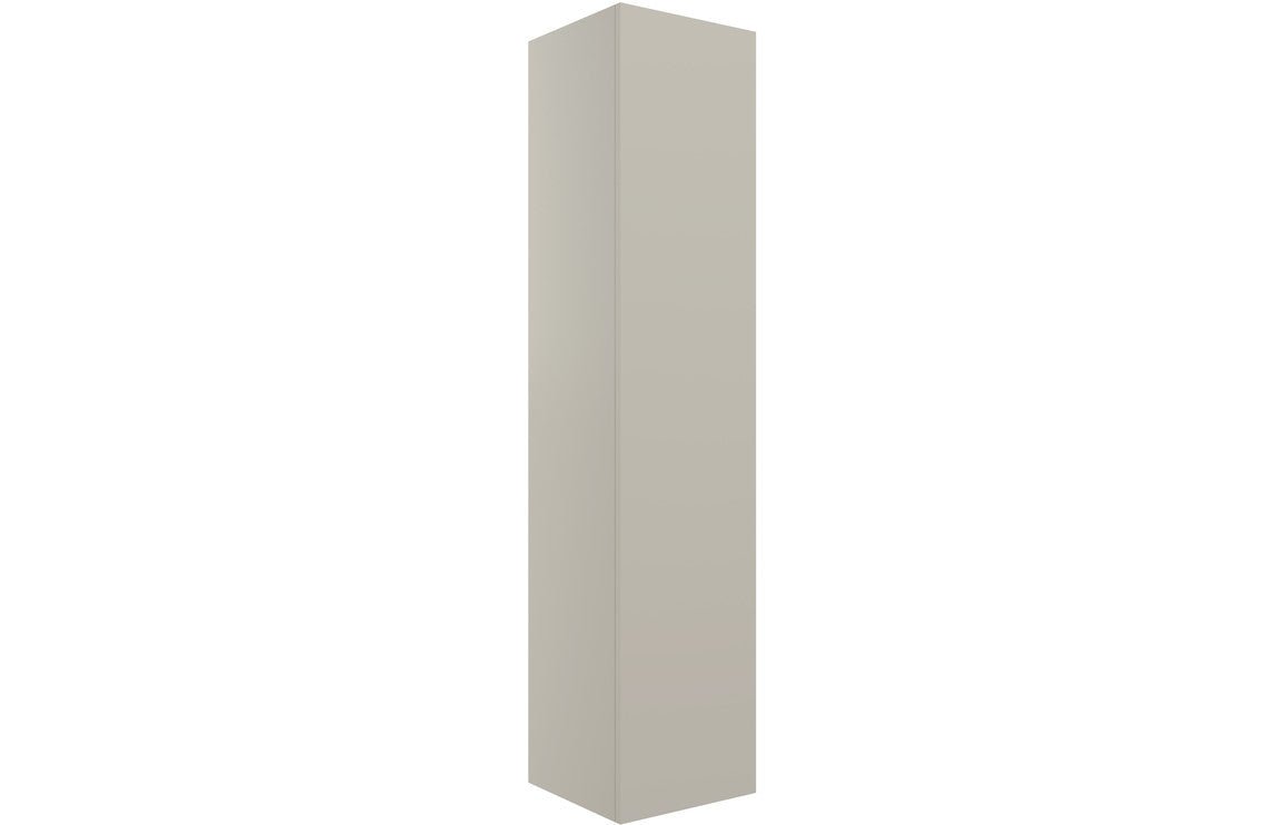 Valente 350mm Wall Hung 1 Door Tall Unit - Matt Latte - bathandtile