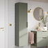 Valente 350mm Wall Hung 1 Door Tall Unit - Matt Olive Green - bathandtile