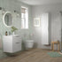 valente 815mm wall hung 2 drawer basin unit basin matt white, Alessio, Wall Hung Vanity Unit, 2