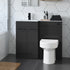 valeria 1100mm combination toilet basin unit lh anthracite gloss black handles, Alessio, Bathroom Cabinet, 1