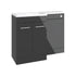 valeria 1100mm combination toilet basin unit lh anthracite gloss 1, Alessio, Bathroom Cabinet, 2