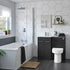 valeria 1100mm combination toilet basin unit lh anthracite gloss 1, Alessio, Bathroom Cabinet, 3