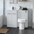 valeria 1100mm combination toilet basin unit lh white gloss black handles, Alessio, Bathroom Cabinet, 1