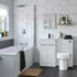valeria 1100mm combination toilet basin unit lh white gloss black handles, Alessio, Bathroom Cabinet, 2