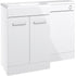 valeria 1100mm combination toilet basin unit lh white gloss black handles, Alessio, Bathroom Cabinet, 3