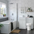 valeria 1100mm combination toilet basin unit lh white gloss chrome handles, Alessio, Bathroom Cabinet, 2