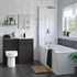 valeria 1100mm combination toilet basin unit rh anthracite gloss black handles, Alessio, Bathroom Cabinet, 2