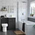 valeria 1100mm combination toilet basin unit rh anthracite gloss brass handles, Alessio, Bathroom Cabinet, 2