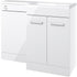 valeria 1100mm combination toilet basin unit rh white gloss black handles, Alessio, Bathroom Cabinet, 4