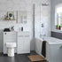 valeria 1100mm combination toilet basin unit rh white gloss black handles, Alessio, Bathroom Cabinet, 2