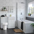 valeria 1100mm combination toilet basin unit rh white gloss brass handles, Alessio, Bathroom Cabinet, 2