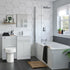 valeria 1100mm combination toilet basin unit rh white gloss chrome handles, Alessio, Bathroom Cabinet, 2