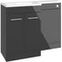 Valeria Complete Bathroom Suite 1700mm Bath - Left Hand Unit Anthracite - bathandtile