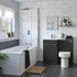 Valeria Complete Bathroom Suite 1700mm Bath - Left Hand Unit Anthracite - bathandtile