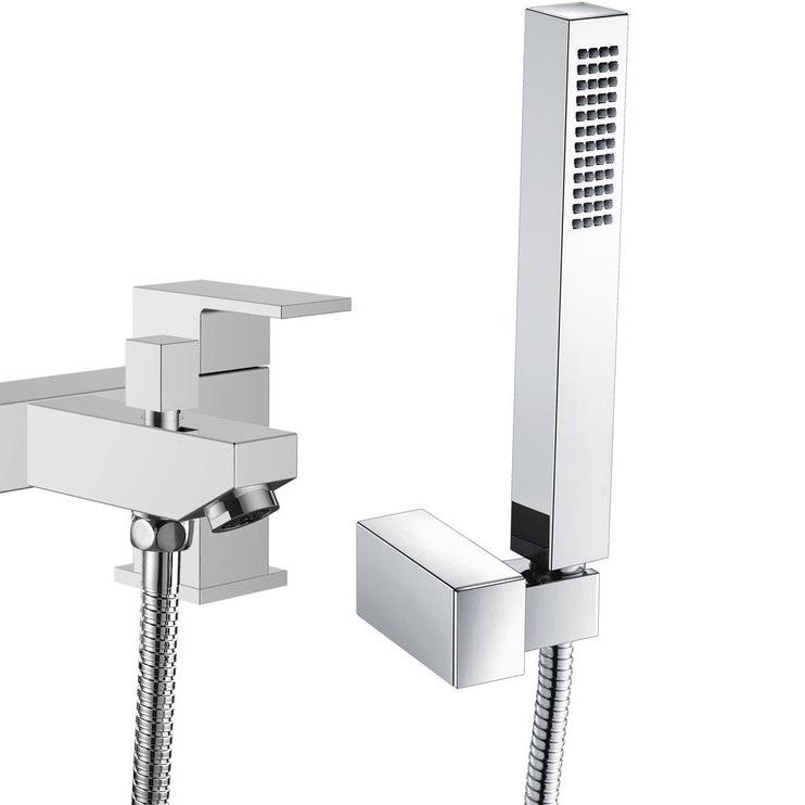 Verona Chrome Bath Filler Tap with Shower Mixer Kit - bathandtile