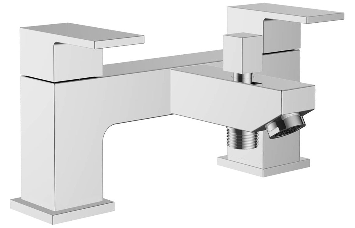 Verona Chrome Bath Filler Tap with Shower Mixer Kit - bathandtile