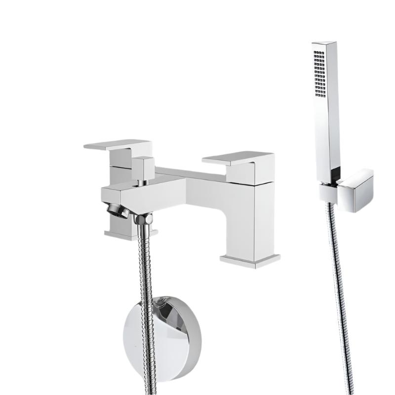 Verona Chrome Bath Filler Tap with Shower Mixer Kit - bathandtile