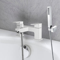 Verona Chrome Bath Filler Tap with Shower Mixer Kit