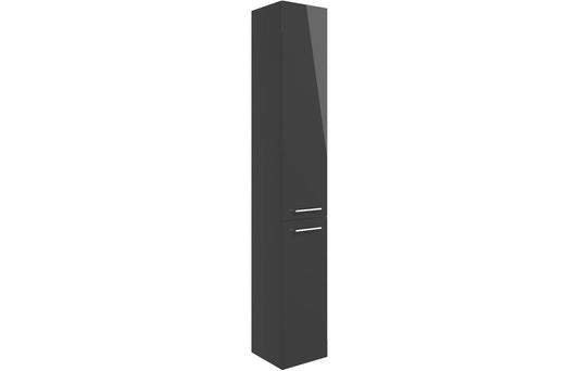 Vito 350mm Floor Standing 2 Door Tall Unit - Anthracite Gloss - bathandtile