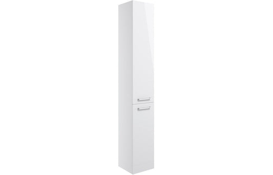 Vito 350mm Floor Standing 2 Door Tall Unit - White Gloss - bathandtile