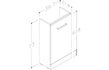 vito 410mm floor standing 1 door basin unit basin white glo, Alessio, Sink Vanity Unit, Basin Unit, 4