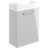 vito 410mm wall hung 1 door basin unit basin grey gloss, Alessio, Wall Hung Vanity Unit, 4
