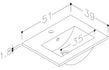 vito 510mm floor standing 2 door basin unit basin grey glo, Alessio, Sink Vanity Unit, Basin Unit, 6