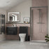 vito 510mm wall hung 2 drawer basin unit basin anthracite gloss, Alessio, Wall Hung Vanity Unit, 5