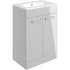 vito 610mm floor standing 2 door basin unit basin grey glo, Alessio, Sink Vanity Unit, Basin Unit, 1