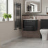 vito 610mm wall hung 2 drawer basin unit basin anthracite gloss, Alessio, Wall Hung Vanity Unit, 1