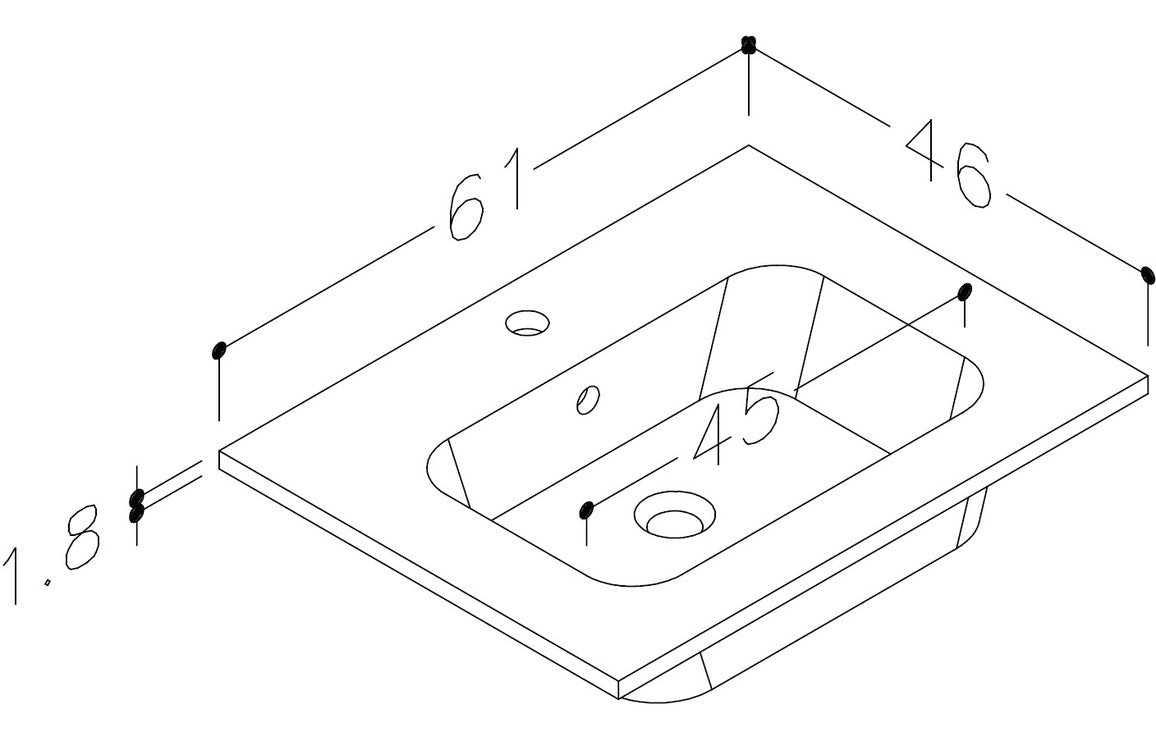 Vito 610mm Wall Hung 2 Drawer Basin Unit & Basin - Anthracite Gloss - bathandtile