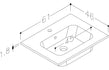 vito 610mm wall hung 2 drawer basin unit basin anthracite gloss, Alessio, Wall Hung Vanity Unit, 7