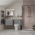 vito 610mm wall hung 2 drawer basin unit basin grey gloss, Alessio, Wall Hung Vanity Unit, 5