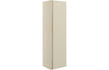 Zane 350mm Wall Hung 1 Door Tall Unit - Matt Cotton & Oak Effect Finish - bathandtile