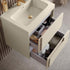 zane 615mm wall hung basin unit white basin matt cotton oak effect finish, Alessio, Wall Hung Vanity Unit, 3