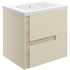 zane 615mm wall hung basin unit white basin matt cotton oak effect finish, Alessio, Wall Hung Vanity Unit, 5