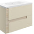 zane 815mm wall hung basin unit white basin matt cotton oak effect finish, Alessio, Wall Hung Vanity Unit, 2