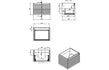 zante 600mm wall hung basin unit worktop matt cotton, Alessio, Wall Hung Vanity Unit, 7