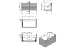 zante 800mm wall hung basin unit worktop matt cotton, Alessio, Wall Hung Vanity Unit, 7
