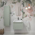 zante 815mm wall hung basin unit willow green, Alessio, Wall Hung Vanity Unit, 1