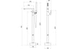 zara freestanding chrome bath shower mixer tap with shower kit, Alessio, Chrome Bath Taps, Free Standing Bath Taps, Taps, 7