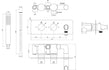 zeno round shower pack twin two outlet with handset brass overhead shower, Alessio, Mixer Showers, Shower Valves, Showers, 4
