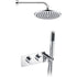 zeno round shower pack twin two outlet with handset brass overhead shower, Alessio, Mixer Showers, Shower Valves, Showers, 2
