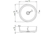 zeta matt black ceramic basin waste 355mm, Alessio, Basins, Counter Top Bowl , 5