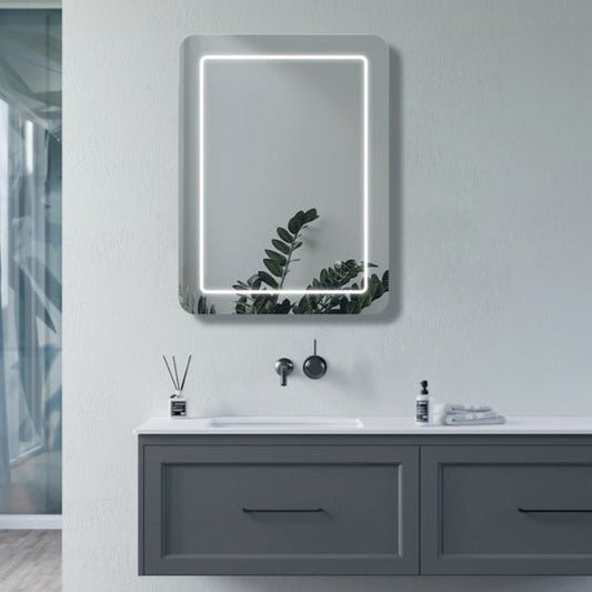 zoro 500x700mm rectangle front lit led mirror, Alessio, Illuminated Bathroom Mirror, Mirrors, 1