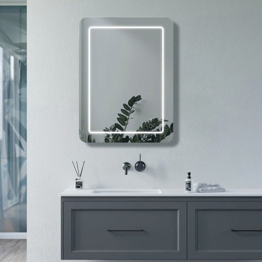 zoro 600x800mm rectangle front lit led mirror, Alessio, Illuminated Bathroom Mirror, Mirrors, 1